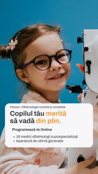 Reclamă Infosan live pe Meta: „Copilul tău merită să vadă din plin”